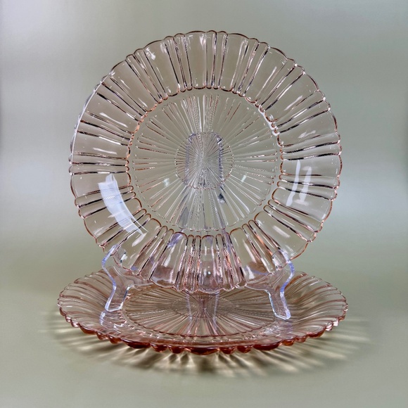 Set of 2 - Anchor Hocking -- Old Café Plates - Picture 5 of 14